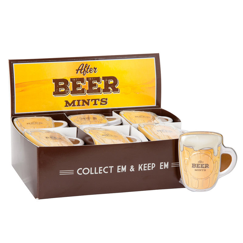 Wholesale Amusemints Beer Mug Shaped Peppermint Mints 0.56 Oz Tin- Bulk