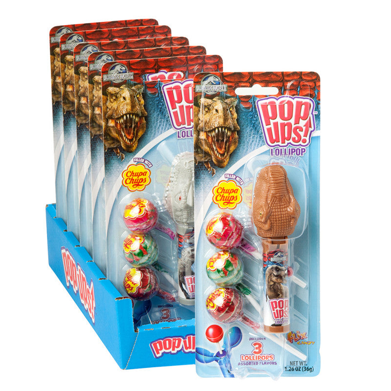 Wholesale Pop Ups Jurassic World Lollipop 1.26 Oz Blister Pack Bulk