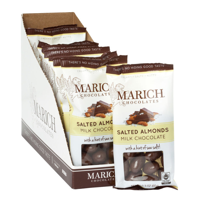 Wholesale Marich Milk Chocolate Salted Almonds 2.3 Oz Bulk