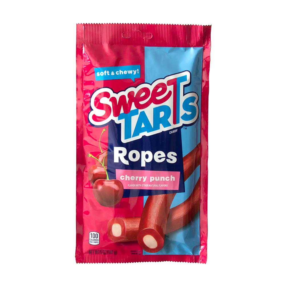 Sweetarts Chewy Ropes Cherry Punch 5 Oz Peg Bag