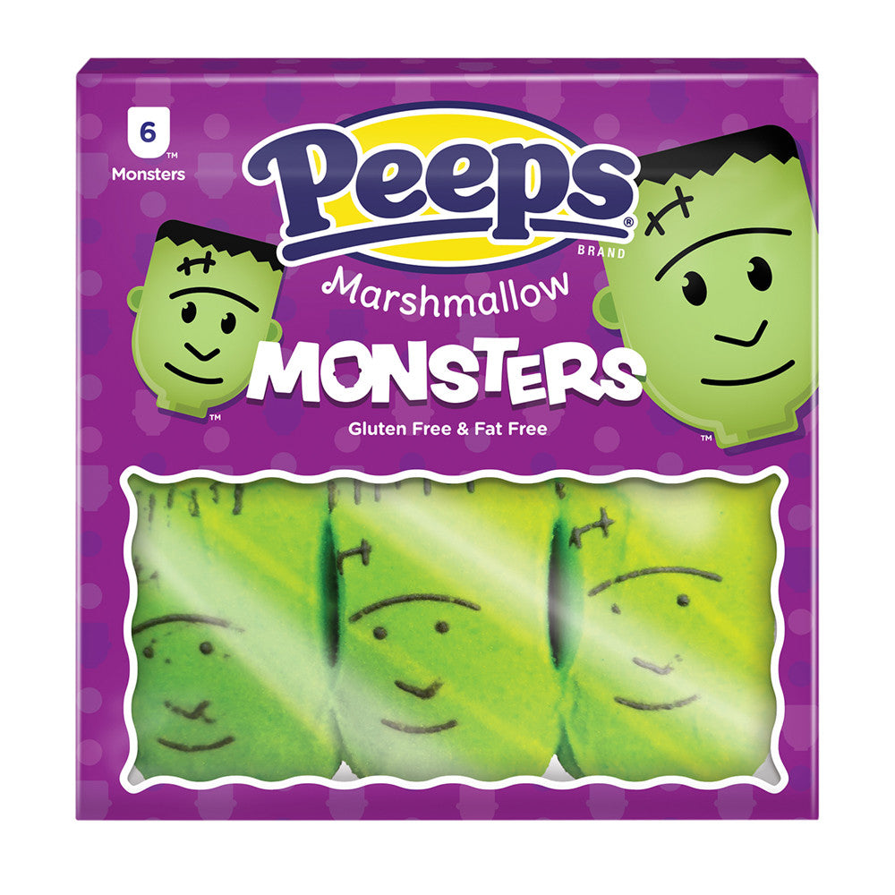 Wholesale Peeps Marshmallow Monsters 6 Pc 3 Oz Tray Bulk