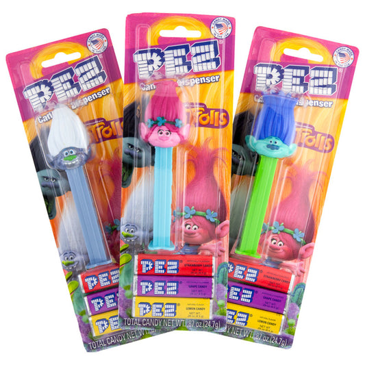 Wholesale Pez Trolls Assortment Blister Pack 0.87 Oz- Bulk