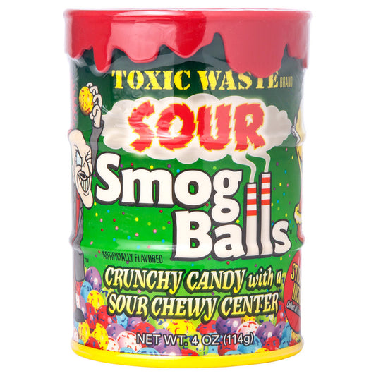 Wholesale Toxic Waste Sour Smog Balls Bank 4 Oz- Bulk