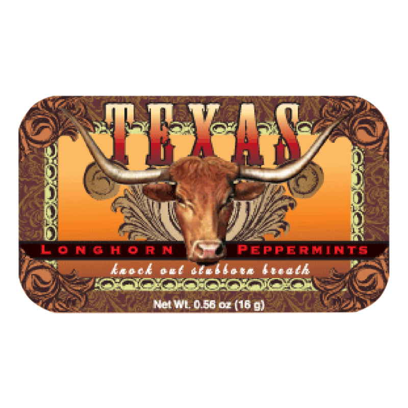 Wholesale Texas Long Horn Mints Tin Bulk