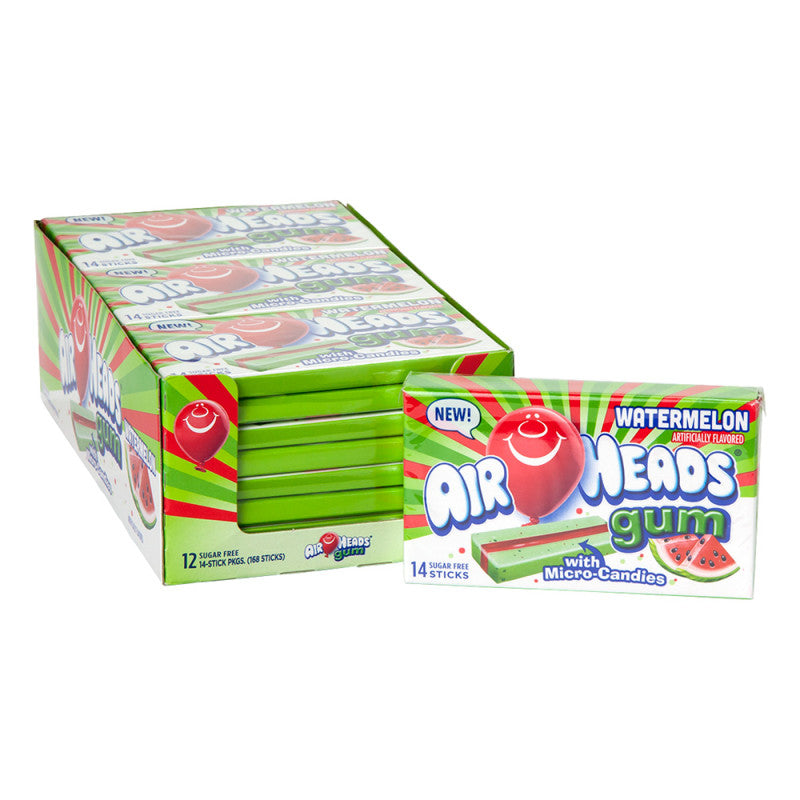 Wholesale Airheads Sugar Free Watermelon Gum 14 Pc 1.19 Oz Bulk