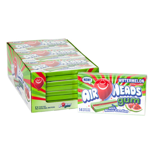 Wholesale Airheads Sugar Free Watermelon Gum 14 Pc 1.19 Oz- Bulk