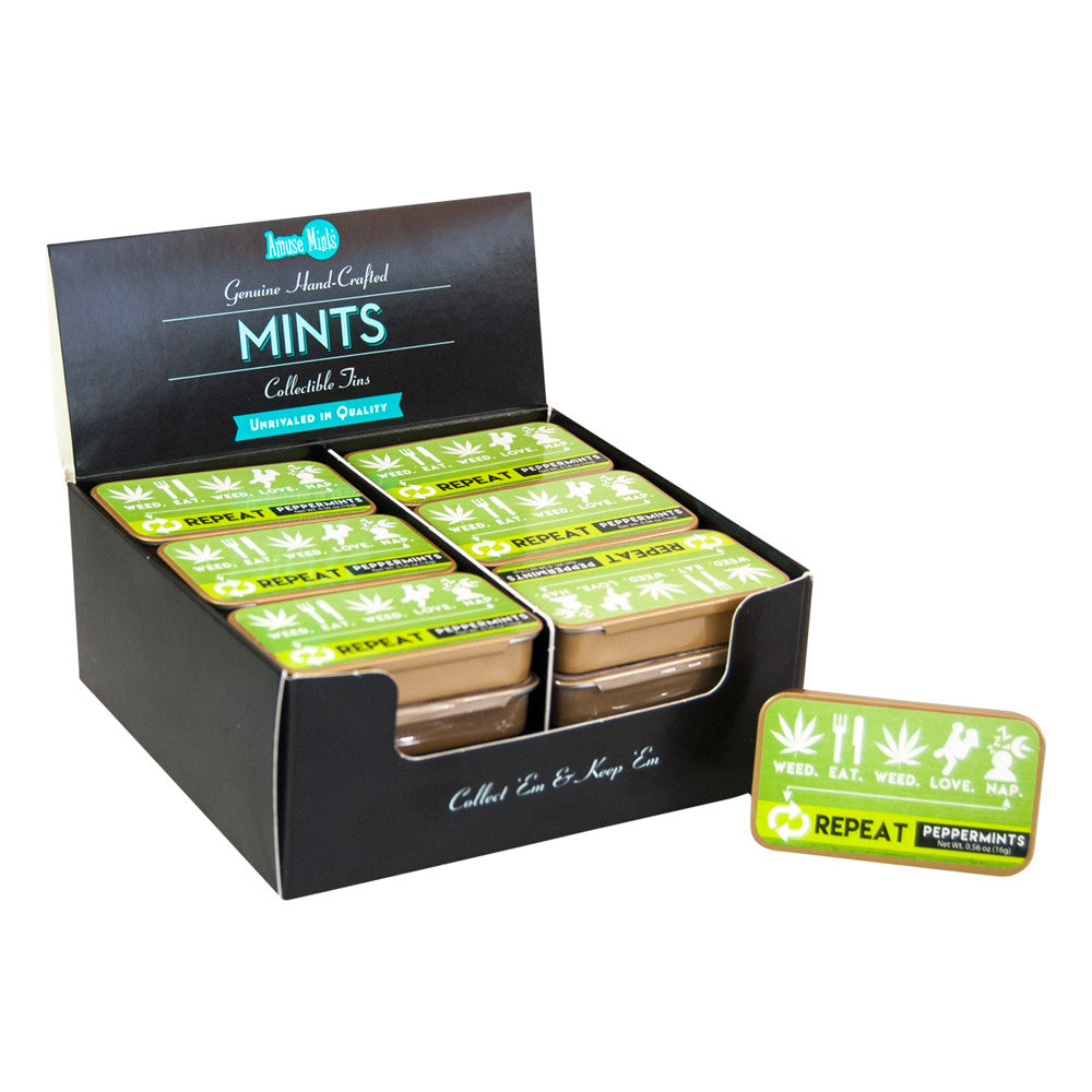 Wholesale Eat.Weed.Repeat Peppermint Mints 0.56 Oz Tins- Bulk