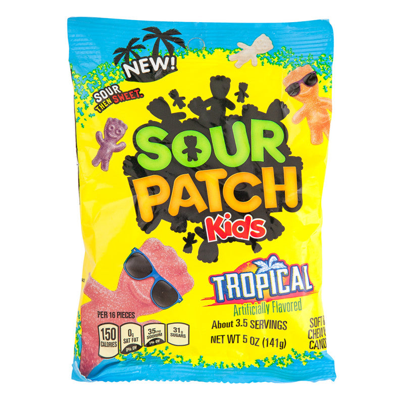 Wholesale Sour Patch Kids Tropical 5 Oz Peg Bag Bulk