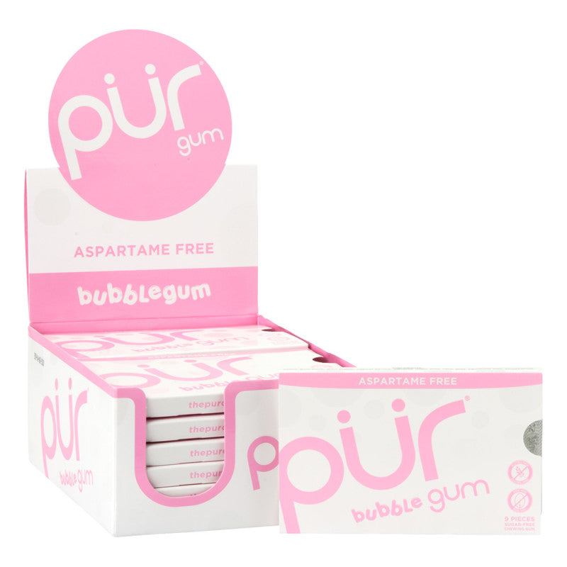 Wholesale Pur Bubble Gum Gum 9 Pc 0.44 Oz Pack Bulk