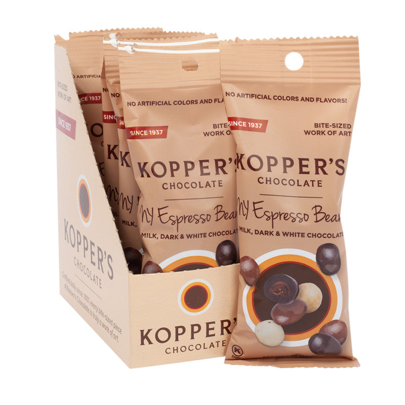 Wholesale Kopper's Chocolate Ny Espresso Beans Mix 2 Oz Bag Bulk