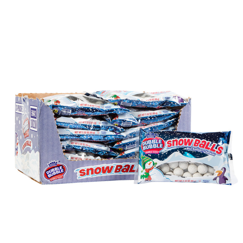 Wholesale Dubble Bubble Snowballs Gumballs 2.32 Oz Bag- Bulk