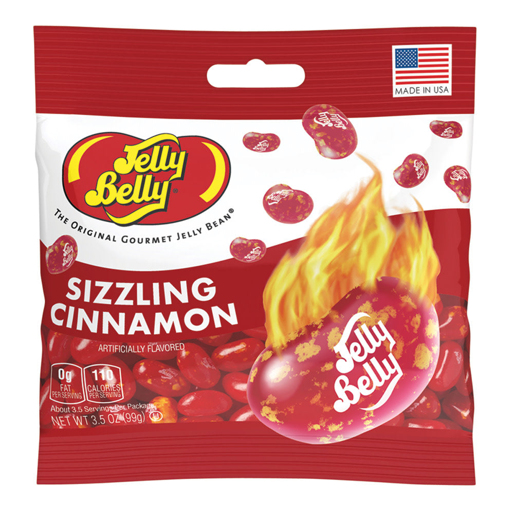 Wholesale Jelly Belly Sizzling Cinnamon Jelly Beans 3.5 Oz Bag-12ct Case Bulk