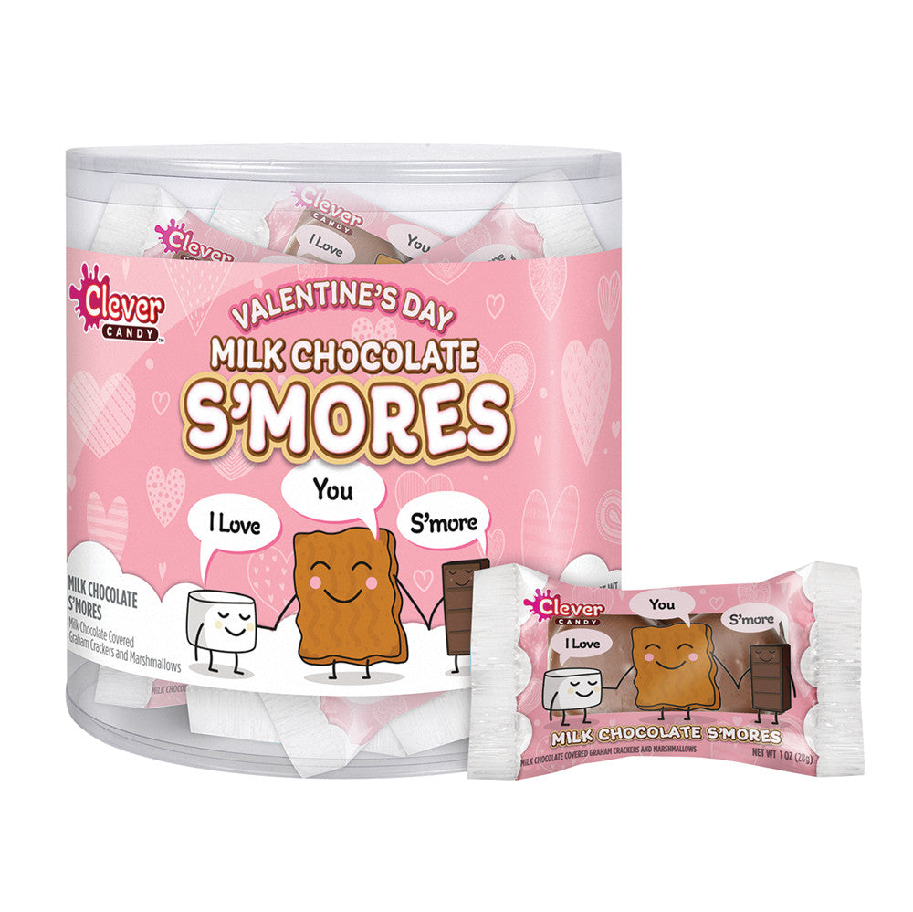 Wholesale Müttenberg Candy I Love You S'More Milk Chocolate S'Mores 1 Oz Tub-40ct Case Bulk