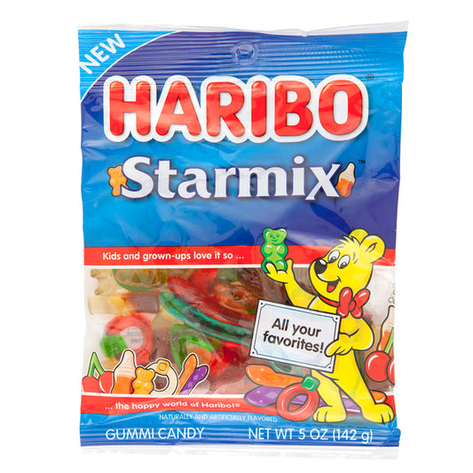 Wholesale Haribo Starmix Gummi Candy 5 Oz Peg Bag- Bulk