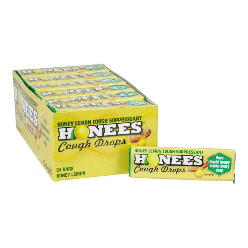 Wholesale Honees Honey Lemon Cough Drops 9 Pc Stick Bulk