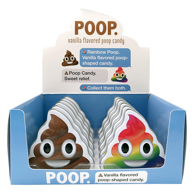 Wholesale Emoji Poop Vanilla Flavored Poop Candy 1 Oz Tin Bulk