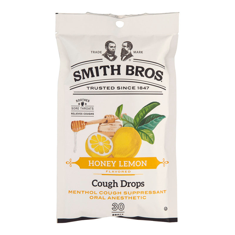 Wholesale Smith Bros Throat Drops Honey Lemon 4 Oz Peg Bag Bulk