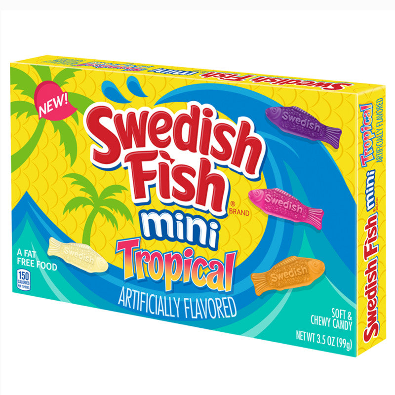 Wholesale Swedish Fish Mini Tropical 3.5 Oz Theater Box- Bulk