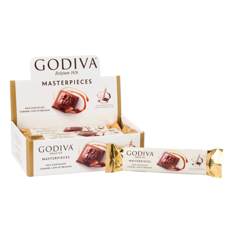 Wholesale Godiva Masterpiece Milk Chocolate Caramel Lion 1 Oz Bar Bulk