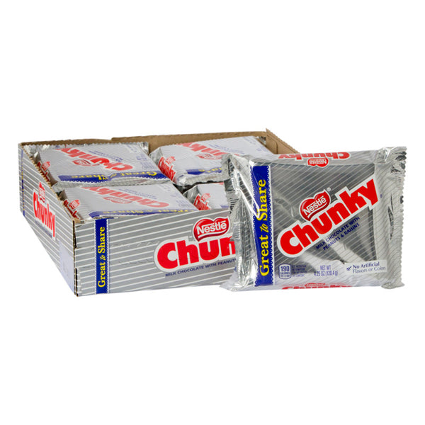 Chunky Candy Bar - Milk Choc Raisins Peanuts - 8 Count - FREE SHIPPING