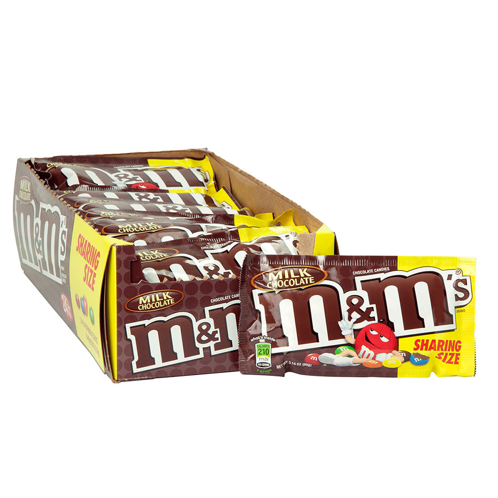 M&M'S Plain Milk Chocolate Share Size 3.14 Oz Bag
