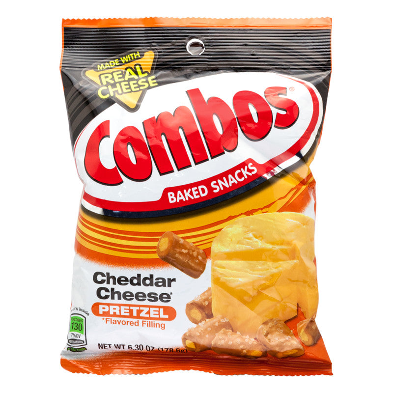Wholesale Combos Cheddar Cheese Pretzel 6.3 Oz Peg Bag- Bulk