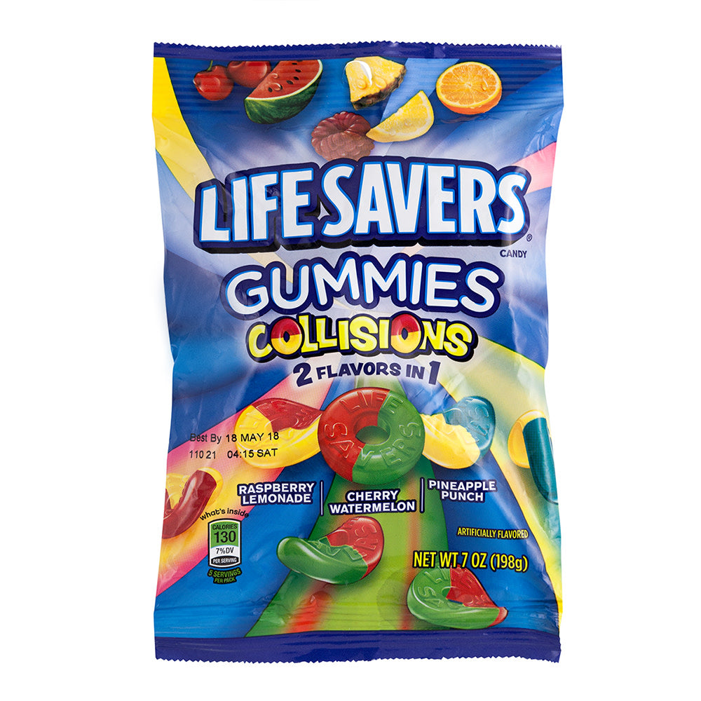 Wholesale Lifesavers Gummies Collisions 7 Oz Peg Bag Bulk
