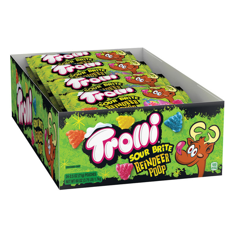 Wholesale Trolli Sour Brite Reindeer Poop 2.5 Oz-24ct case Bulk