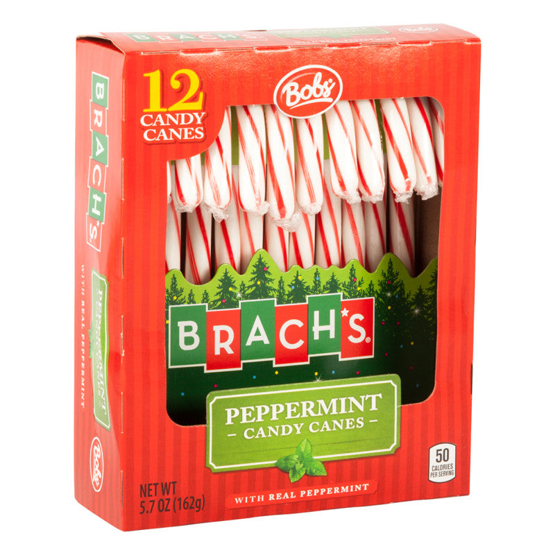 Bob's Red And White Peppermint Candy Canes 12 Pc 5.3 Oz Box