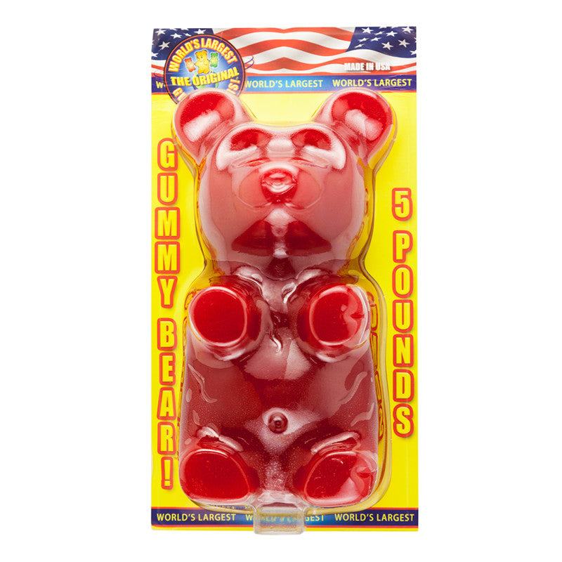 Giant Gummy Bear Worlds Largest 5 Pound Lbs Cherry Flavored Red Big Candy  for sale online