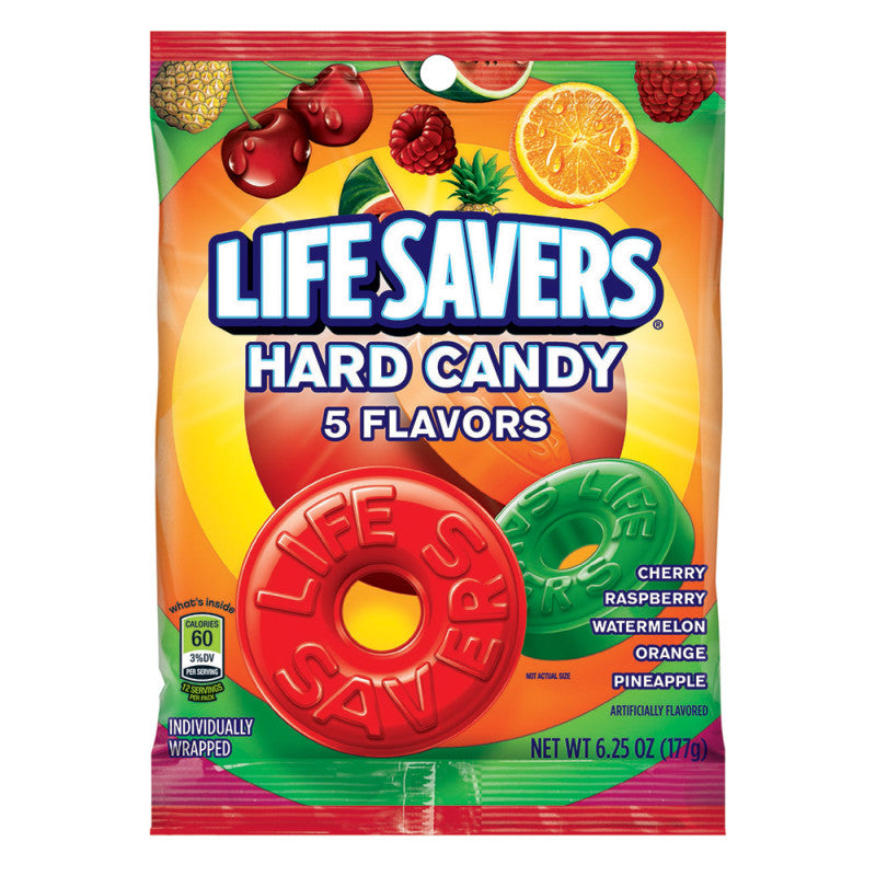 Wholesale Lifesavers 5 Flavor 6.25 Oz Peg Bag- Bulk
