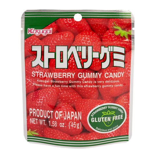 Wholesale Kasugai Strawberry Gummy Candy 1.76 Oz Pouch- Bulk