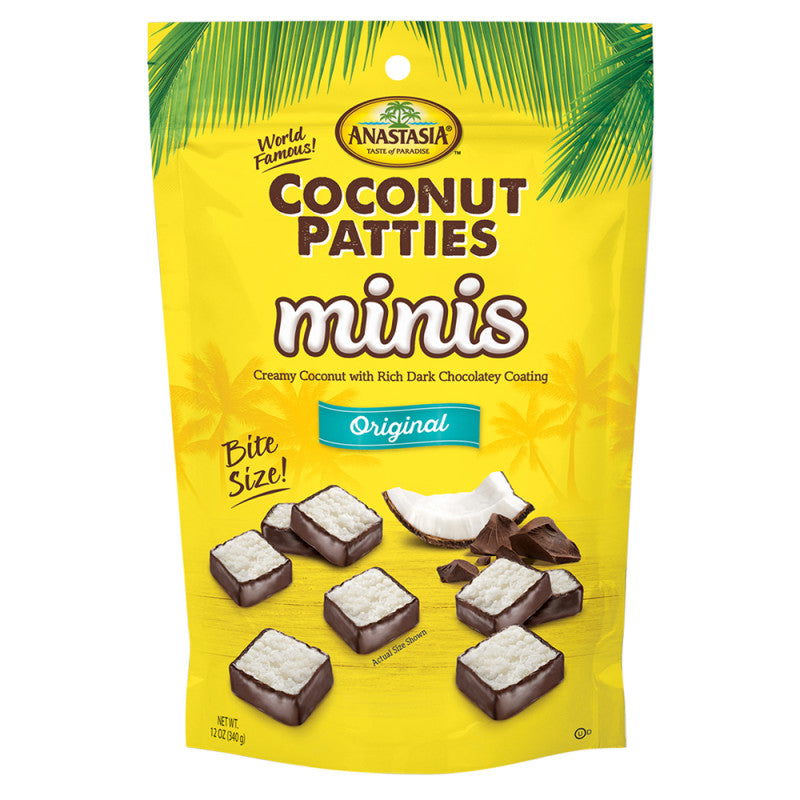 Wholesale Anastasia Original Mini Coconut Patties 12 Oz Pouch *Fl Dc Only*- Bulk