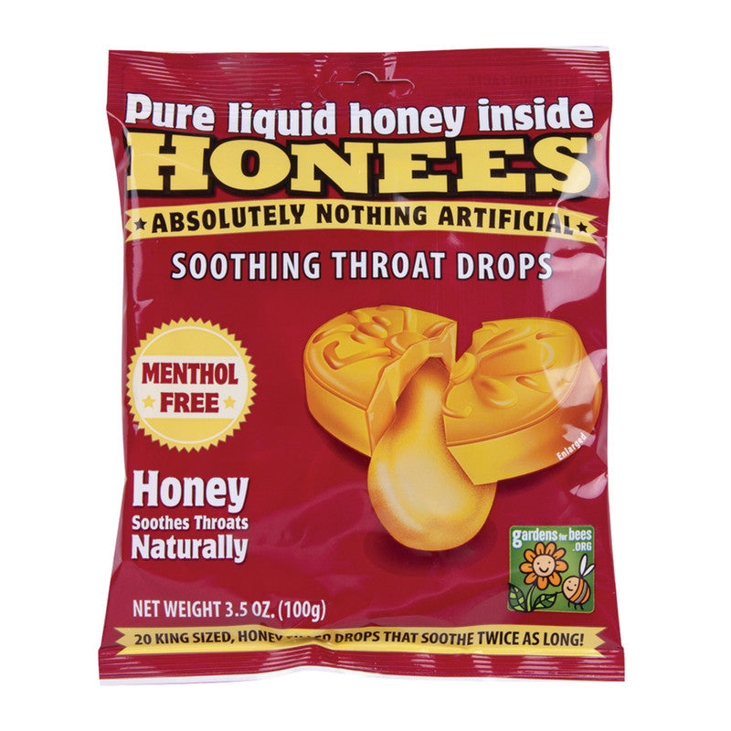 Wholesale Honees Honey Soothing Throat Drop 20 Pc Peg Bag Bulk