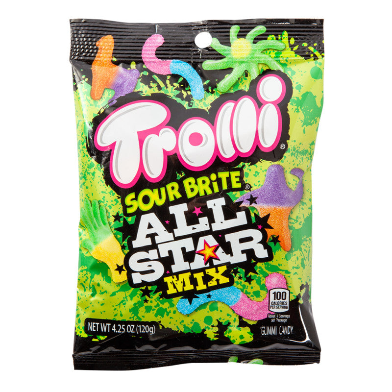 Wholesale Trolli Sour Brite All Star Mix 4.25 Oz Peg Bag Bulk