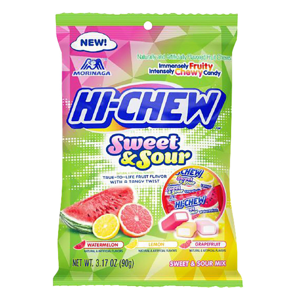 Hi Chew Sweet & Sour Mix 3.17 Oz Peg Bag