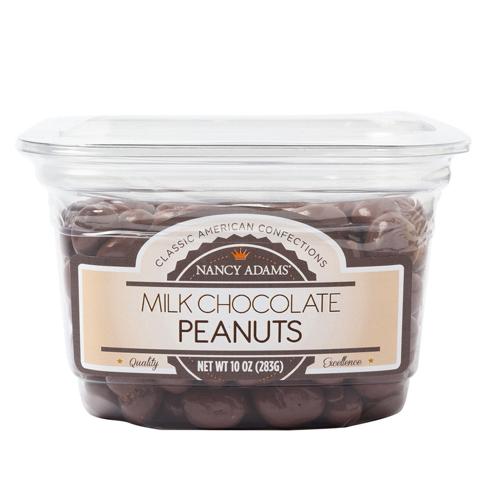 Wholesale Nancy Adams Tub Milk Chocolate Peanuts 10 Oz Tub- Bulk