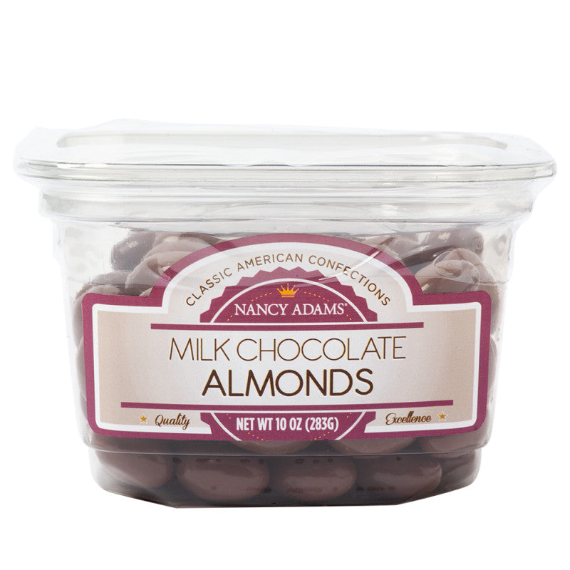 Wholesale Nancy Adams Milk Chocolate Almonds 10 Oz Tub Bulk
