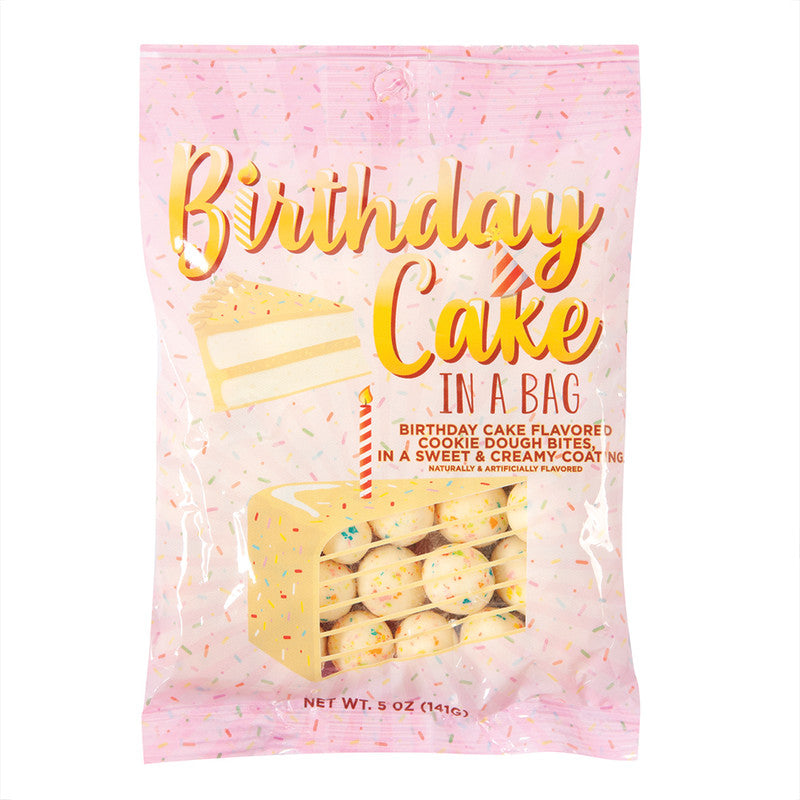 Wholesale Amusemints Birthday Cake Dough Bites 5 Oz Peg Bag- Bulk
