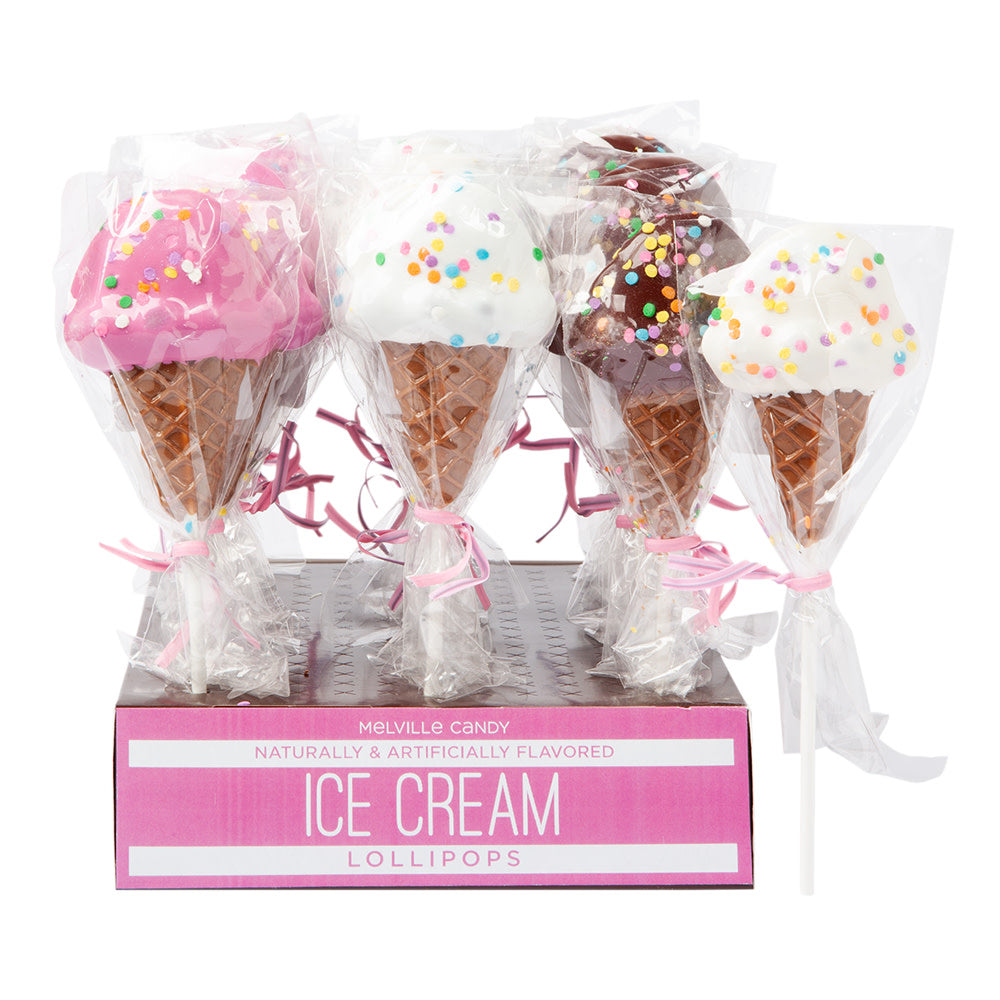 Wholesale Ice Cream Cone Lollipop 1 Oz- Bulk