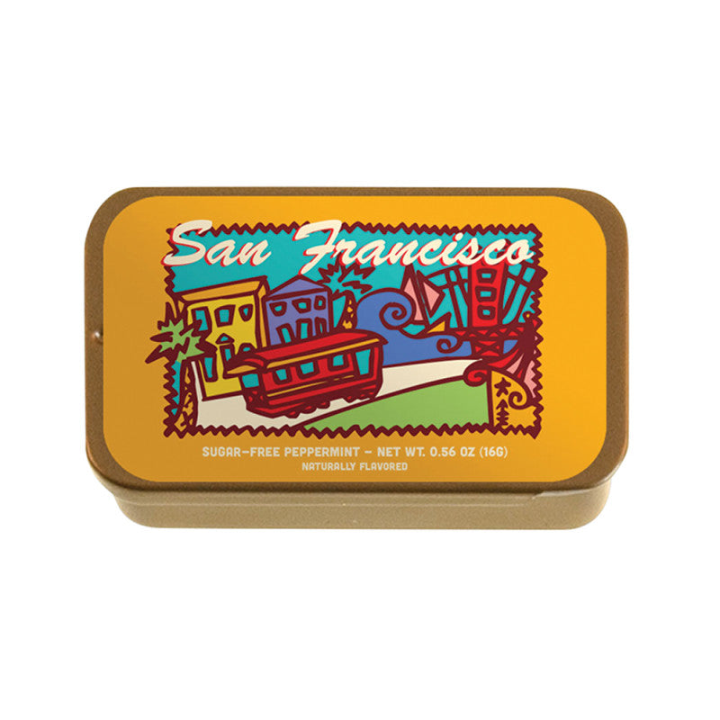 Wholesale Amusemints San Francisco Peppermints 0.56 Oz Slider Tin *Sf Dc Only* Bulk