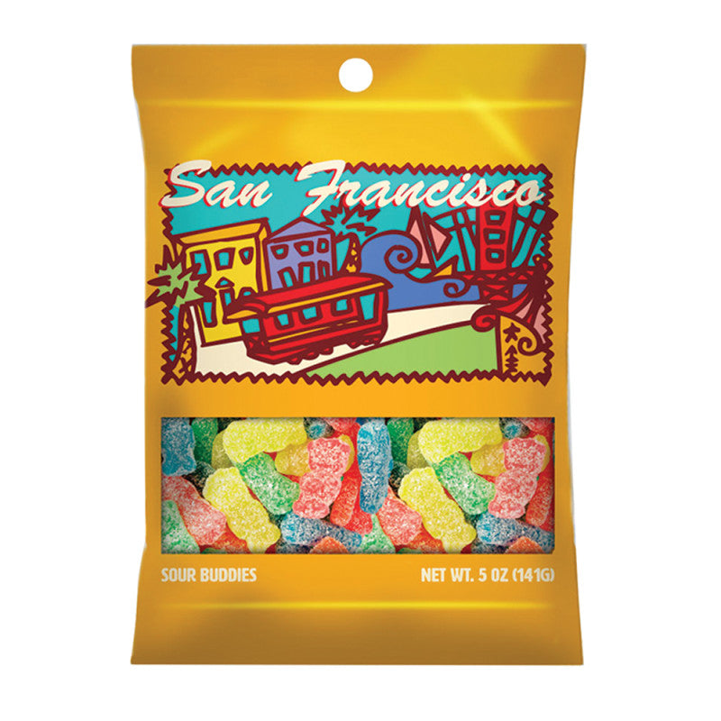 Wholesale Amusemints San Francisco Sour Buddies 5 Oz Peg Bag *Sf Dc Only* Bulk