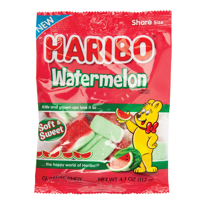 Wholesale Haribo Watermelon 4.1 Oz Peg Bag Bulk