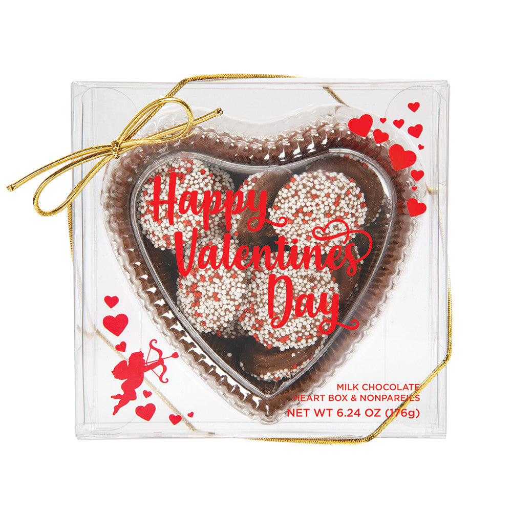 Wholesale BoxNCase Milk Chocolate Heart With Nonpareils 6.24 Oz-12ct Case Bulk