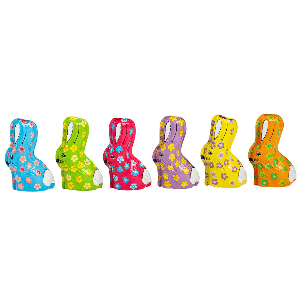 Wholesale Semi-Solid Foil Rabbits Assorted 0.75 Oz- Bulk