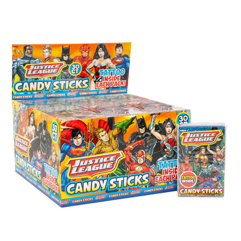 Wholesale Justice League Candy Sticks With Tattoo Bulk