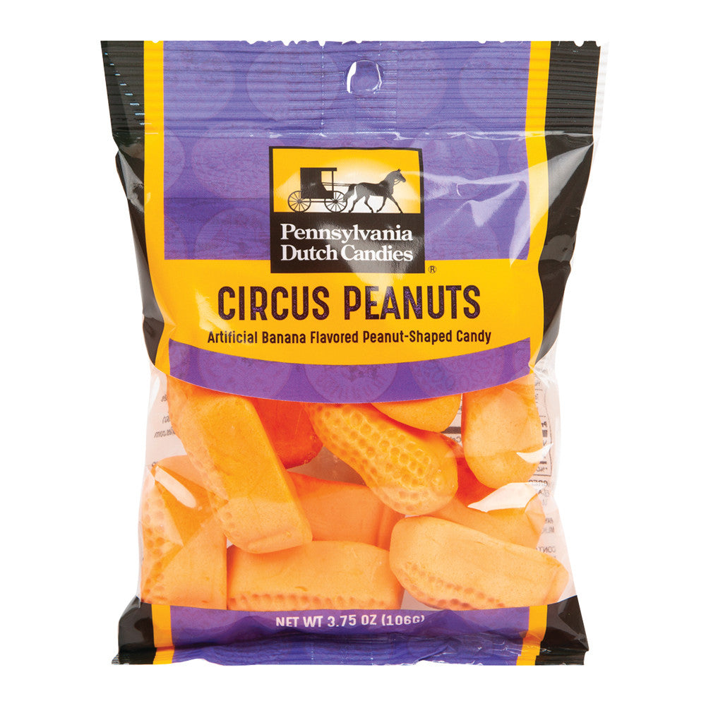 Pdc Clear Window Bag Circus Peanuts Peg Bag 3.75 Oz