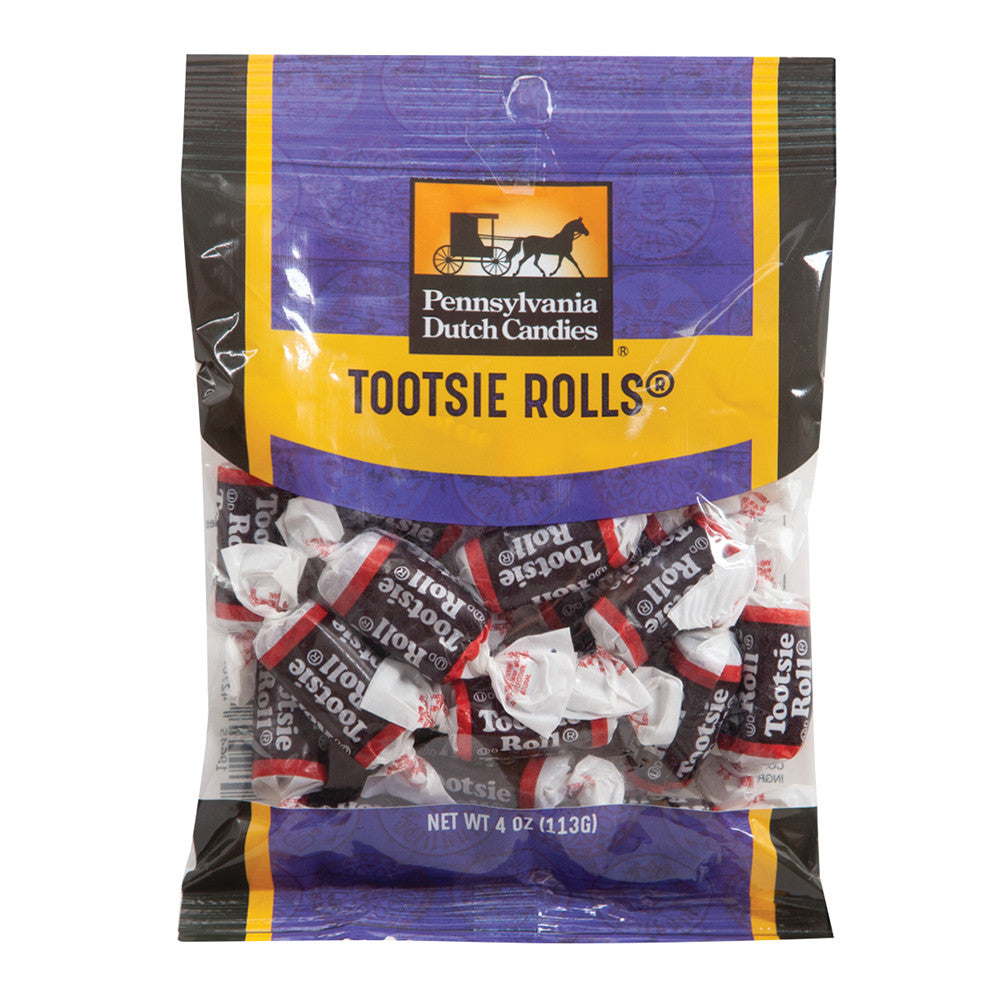 Wholesale Pdc Clear Window Bag Tootsie Roll Peg Bag 4 Oz-12ct Case Bulk