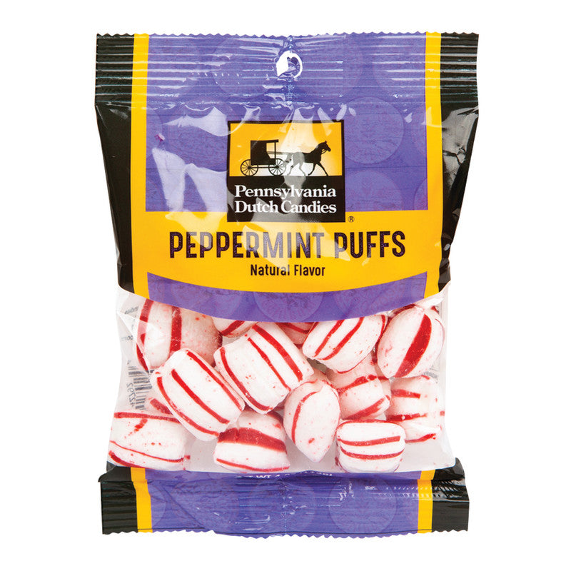 Wholesale Pdc Clear Window Bag Peppermint Sugar Puffs Peg Bag 4 Oz Bulk