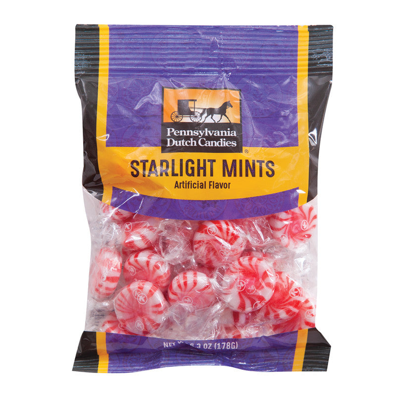 Wholesale Pdc Clear Window Bag Starlight Mints Peg Bag 6.3 Oz Bulk